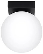 Fekete mennyezeti lámpa üveg búrával ø 12 cm Umerta – Nice Lamps