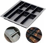 Evőeszköztartó Betét Fiókhoz 50 Kristall Fekete 422X474