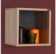 Fali polc 33x33 cm barna