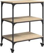 vidaXL Konyhai kocsi Sonoma tölgy 60 x 41 x 76 cm Faanyag