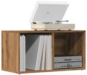 LP kézműves tölgy színű szerelt fa tárolódoboz 69,5x34x36 cm