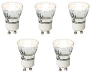 5 darabos GU10 szabályozható LED izzók 35 mm 3W 220LM 3000K