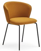 Mustársárga kárpitozott étkezőfotel szett 2 db-os Add – Teulat