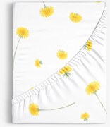 Goldea pamut körgumis lepedő - pitypangok 200 x 200 cm