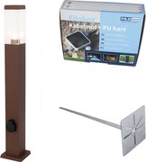 Kültéri lámpa rozsdabarna 80 cm foglalattal IP44 - Malios