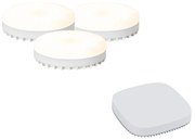 3 darabos intelligens GX53 dimmelhető LED izzókészlet RGB 9W 806LM 2700K-6500K Zigbee Smart Hub-bal