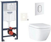 Fali WC-garnitúra világos falra / falra szerelhető GROHE Euro Ceramic SIKOGRSEUASH0