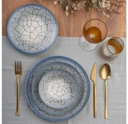 24 részes kék/porcelán étkészlet