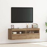 vidaXL TV Fali Szekrény 2 pcs kézműves tölgy 60 x 30 x 40 cm Faanyag