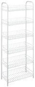 Fehér fém polcos tároló állvány 41x104 cm Monaco – Metaltex