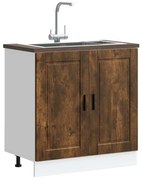 mosdóaljzatos szekrény Porto" Füstölt tölgy Gépelt fa"