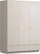 Lorini gardróbszekrény 150 cm polcokkal - kasmír / arany T-bar fogantyúk