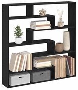 fekete szerelt fa fali kockapolc 7 rekeszes színű