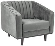 Asprey Velvet fotel, szürke / fekete