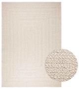 ZIZUR krém juta hatású beltéri és kültéri szőnyeg 200x290 cm