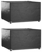 2 db négyzet alakú kerti bútorhuzat 8 fűzőlyukkal 132x132x80 cm