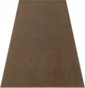 Hotel hálószoba szőnyeg Egyszínű Sima Puha barna 200x500 cm