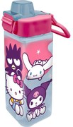 Hello Kitty Friends square műanyag szívószálas kulacs 500 ml