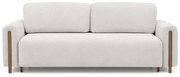 Krémszínű buklé kinyitható-tárolóhelyes kanapé 244 cm Arcadova – ELTAP