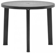 antracitszürke műanyag kerti asztal 89 cm