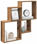 fali polc Régi fa 80x15x78,5 cm Gépelt fa