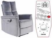 Neptun M dönthető bársony masszázsfotel szürke