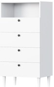 Komód fiókokkal DULLUM 60x115cm, fehér