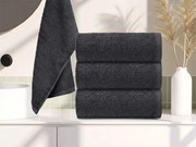 Bella sötétszürke 100% pamut gyerek törölköző 30x50 cm, 100% pamut