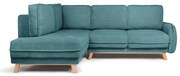 Türkiz kordbársony kinyitható sarokkanapé (bal oldali) Tori – Bonami Selection