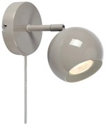 Szürkésbézs konnektorhoz csatlakoztatható fali lámpa Pop – Markslöjd