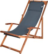 SIENA kerti nyugágy, 94x60x94cm, antracit Jurhan