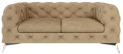 Világosbarna bársony kanapé 185 cm Chelsea – Ropez