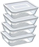 Pyrex 4 db-os üvegedény szett, 1,5 l