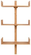 Natúr színű többszintes bambusz fali polc 50 cm Villa – House Nordic