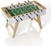Juskys Csocsóasztal 142x76x88 cm - natúr/fehér