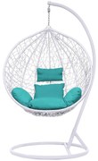 Függőfotel - fehér/türkiz