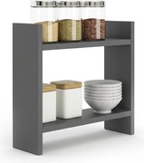 Konyhai fűszertartó polc, szürke, 34x30x10 cm