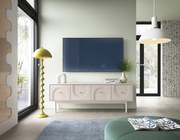 TV szekrény 4 ajtós kasmír színben arany fogantyúkkal – MAZOMA