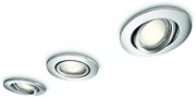 Philips 59902/11/PN - KÉSZLET 3x Fürdőszobai beépíthető lámpa ROOTS 3xGU10/35W