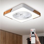 Brilagi-LED Dimmelhető ventilátoros lámpa LED/30W/230V 3000-6500K fehér/tölgy + távirányító