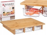 Prémium Öko Vágódeszka 3 Fiókkal, Bambusz Ar Rendszerezővel