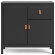 Fekete alacsony komód 82x80 cm Madrid – Tvilum