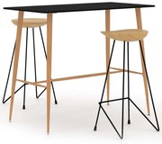 3 részes fekete bárszett