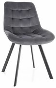 Albons Velvet étkezőszék, szürke