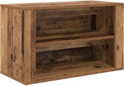 vidaXL Cipőtartó polcokkal tárolóval Régi fa 75 x 35 x 45 cm Faanyag