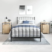 2 db sonoma tölgy színű szerelt fa éjjeliszekrény 40x42x60 cm