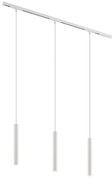 Modern sínrendszer 3 fehér függőlámpa foglalattal, 1 fázisú - Slimline Keno