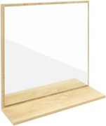Ceramia Easy tükör polccal 60x61,5 cm világos tölgyfa EASYZRCO