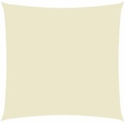 krémszínű négyzet alakú oxford-szövet napvitorla 4 x 4 m