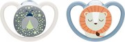 Baba cumi  NUK Perfect Match Air Night FIREFLY/LION 0-6m 2db, vel. 0-6 h